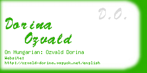 dorina ozvald business card